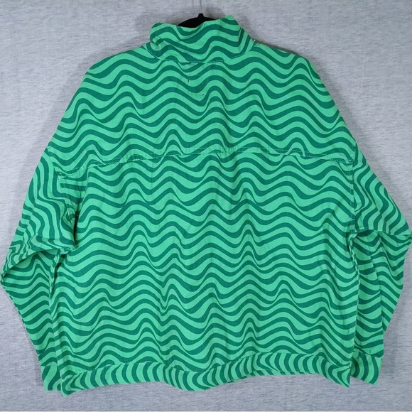 👯‍♀️Host Pick⚡️Wild Fable Green Wave Print Jacket- w/ flaw - Picture 4 of 11